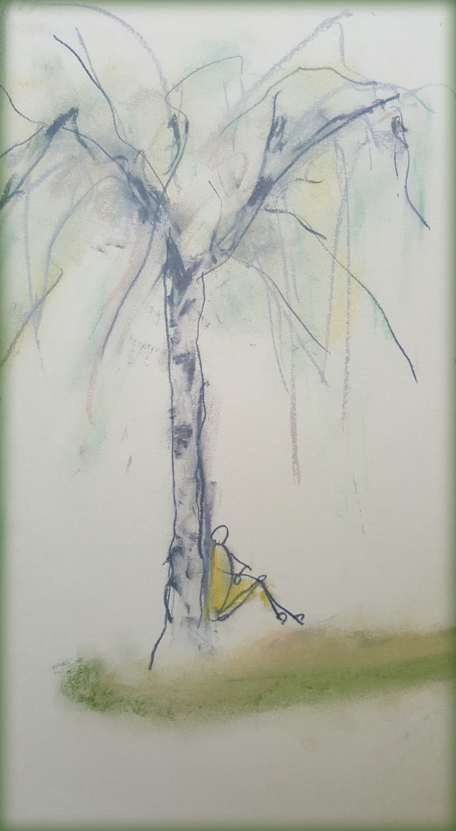 Het kind en ik Pasteltekening